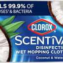 Clorox Scentiva Disinfecting Wet Mopping Cloths, Coconut and Waterlily, 24 Refills 