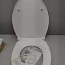 LUXE TS1008E Elongated Comfort Fit Toilet Seat with Slow Close, Quick Release Hinges, and Non-Slip Bumpers (White)
