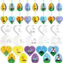 Tenceur 36 Sets Easter Eggs Craft for Kids Easter Eggs 3D Craft Easter Story Coloring Set with Sunday Activity Crafts for Kids Bible Sunday Bible Stories Gifts