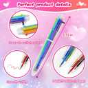 2 x 24 Pcs Valentines Day 6-In-1 Multicolor Retractable Ballpoint Pens Bulk with Cards Party Favors School Office Gifts Exchange Classroom Rewards Goodie Bags for Kids Students Teachers Teens Adults