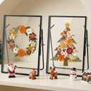 2 PCS Floating Double Picture Frame Hinged Folding, 4x6 Elegant Thin Edge Metal Real Glass Brass Photo Frames for Tabletop Wall Display, Christmas Day Gift Home Decorative Art Cfafts,Vertical, Retangle, Black