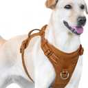 No Pull Dog Harness, Reflective Puppy Vest for Small Medium Large Sized Dog(Carmel Brown,M) (M(Neck:18.5-25.6",Chest:20.9-30.7"))