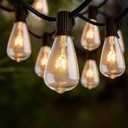 20Ft Outdoor String Lights,Edison Bulb String Lights with 22 Clear Edison Bulbs (2 Spare) UL Listed,Outdoor Patio Lights Waterproof for Outside Patio Backyard Party Deck Yard