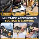 AHNR Handheld Car Vacuum Cleaner Cordless with 16000PA Powerful Suction, 4-in-1 Portable Mini Vacuum Cleaner & Air Duster with Multi-Accessories, Hand Held Vacuum Cordless Rechargeable for Car Home