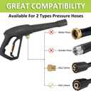 Bear Force Replacement Spray Gun with Extension Wand & M22-15 Connector, Compatible with Some of Ryobi, Greenworks, Craftsman, Kar-cher, SunJoe, Westinghouse, LWQ Electric Pressure Washer Max 1900 PSI