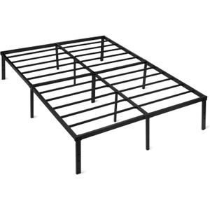Amazon Basics - Metal Bed Frame, Non-Foldable Platform Bed, Easy Assembly, Full, 54W x 75L in, Black