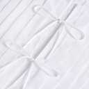 Linen Bow Tie Front Tank Tops Vest Women Coquette Babydoll Peplum Blouses Y2k Sleeveless Pleated Ruffle Tunic Shirt White (S)