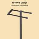 YUMORE Standing Towel Rack T Shape Tall Bath Towel Holder, Modern Towel Drying Holder Stand Floor Towel Rack Stand with Heavy Base, Upgrade Steady Design for Bathroom, Swimming Pool, Matte Black