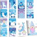 BenLouis 24 Pcs Frozen Mini Coloring Books Kids Winter Snowflake Party Favors Small Activity Books Bulk for Kids Winter Holiday Themed Goodie Bags Stuffers Return Gifts Classroom Travel