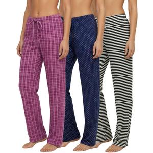 3 Pack Women's Pajama Pants Soft Lounge PJ Bottoms Comfy Sleepwear Pijamas (XXL)