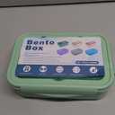 Bento Boxes for Adults - 1100 ML Bento Lunch Box For Kids Childrens With Spoon & Fork - Durable Perfect Size for On-the-Go Meal, BPA-Free and Food-Safe Materials(Green)