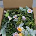 6ft Easter Spring Garland with Flowers, Colorful Eggs & Berries Buds- Vibrant Faux PE Decor for Mantle, Staircase, Table