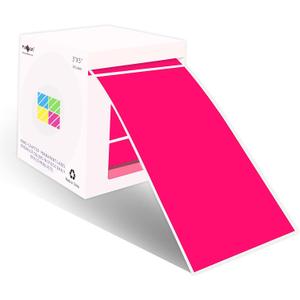 PARLAIM 3 X 5 Inch Rectangle Adhesive Color Coding Stickers,Square Colorful Inventory Stickers -250 Per Dispenser Box (Fluorescent Pink) (1 Roll-250 Pack)