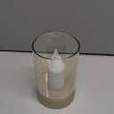 Candle Cordless Lamp,Gesture Sensor Control Night Light Lamp with Glass Flameless Candle Dimmable Outdoor Table Candle Lantern, Rechargeable Warm Decorative Light Lamp for Bedroom Restaurant Cafe