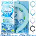 Neck Cooling Tube Wraps Ice Ring Neck Cooler Personal Ice Pack Wrap for Hot Weather Gel Reusable Wearable Gel Cooling for Summer Heat Hot Flashes Freezer Below 64.4℉