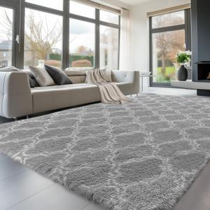 Sour Lemon Area Rugs 9x12 Living Room, Large Area Rug Shag Shaggy Carpet Soft Plush Furry Bedside Rug, Machine Washable Area Rugs for Bedroom Kids Girls Boys Home Decor Anti Slip
