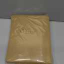 OWENIE Gold Blackout Curtains for Bedroom 63 Inch Length 2 Panels Set, Solid Thermal Insulated Energy Saving Rod Pocket Window Treatment Curtains Living Room Drapes, W40 x L63 Inch, Gold