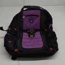 SHRRADOO Extra Large 50L Travel Laptop Backpack with USB Charging Port, College High School Backpack Airline Approved Business Work Bag Fit 17 Inch Laptops for Men Women,Purple