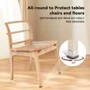 16 Pcs Chair Leg Floor Protector with Felt, Chair Leg Protectors for Hardwood Floors, Anti Scratch Chair Leg Covers, Silicone Chair Leg Caps (Square Black L: Fit 1.3~1.7 in)