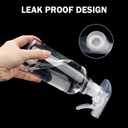 2 x Plastic Spray Bottles Empty Spray Bottle 16.9oz/500ml 2 Pack Heavy Duty Spraying Bottles Mist/Stream Water Bottle for Cleaning Solutions, Essential Oils, Hair (Clear)