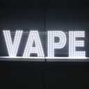 30"x10" Large LED VAPE Sign for Smoke Shops, Super Bright Unique Design VAPE Sign with Hanging Installation, High Visibility for Stores Retail Shops Window (White)