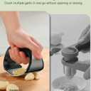 Vantic Garlic Press Rocker - Stainless Steel Garlic Crusher, Mincer and Chopper with Peeler & Scraper, Easy Kitchen Gadget for Effortless Smashing