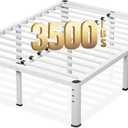 NKZ 18 Inch Queen Size Metal Platform Bed Frame with Round Corner Legs