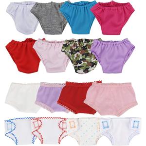 DC-BEAUTIFUL 16 Pcs Baby Doll Diapers Underwear Set Fits 14 Inch to 18 Inch Dolls, 16 Different Doll Underwear Set for Infant Baby Dolls 