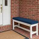 Outdoor Bench Cushion, Water-Resistant & Fade-Resistant, Porch Swing Cushions with Ties, Patio Furniture Seat Pads for Entryway Settee, Removable Cover Non-Slip Bottom, 36 x 14 Inch, Navy Blue