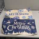 2 Pieces Christmas Pillow Covers 20 x 12 Inch Merry Christmas and Let It Snow Throw Pillow Covers Linen Pillow Cases Xmas Rectangular Cushion Cover Winter Pillowcase Decorative Couch Pillow Cases