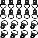 18 Pcs D Rings Tie Down Anchors, D-Rings Tie Downs Black D Rings Anchor Lashing Rings Tie Down Hooks Tie Down Rings for Trailers Truck Control Surface Mount (Black)