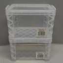 1InTheOffice Plastic Index Card Box 4x6, Index Card Storage Box, Clear, 500 Capacity, 2 Pack