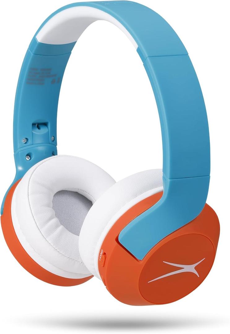 Altec Lansing Kid Safe Noise Cancelling Wireless Headphones 15H Battery, 85dB Volume Limit, Foldable Design Powerful Sound, Active Noise Cancellation Perfect for Kids Ages 7+