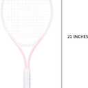 Children's Tennis Racket for 2 Players, Suitable for Beginners, pre Worn 27 inch Lightweight Children's Racket, Suitable for Boys and Girls, Equipped with Tennis, Mid-size