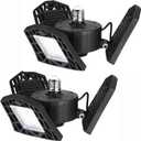 LED Garage Light - 6000 Lumen 4500K Neutral 60W, Three Leaf Led Garage Ceiling Lights -2 Pack