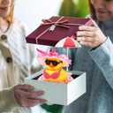 2 x Yellow Rubber Duck with Sun Hat, Swim Ring, Necklace, Sunglasses & Sunshade Cute Duck for Car Ornament Home Decor Desk Summer Beach Party Decoration (Hot Pink)