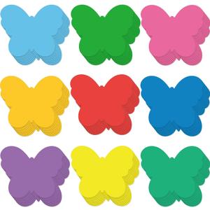 Geyee 108 Pcs Butterfly Paper Cutouts Spring Bulletin Board Decorations Small Butterfly Shaped Sticker Die Cut for Teachers DIY Craft Office School Chalkboard Wall Decor