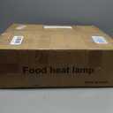 Heat Lamp for Food, with Two 250W Bulbs for Fast and Even Heating, Food Heat Lamp with Adjustable Height Stand, Commercial Food Warmer Lamp for Home, Fast Food Restaurant, Buffet, Bakery, Gold