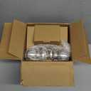 BESTTEN 3 Pack Keyed Alike Exterior Door Knobs and Single Cylinder Deadbolts Combo Set, Satin Nickel Entry Door Knobs with Locks and Keys for Entrance and Front Door