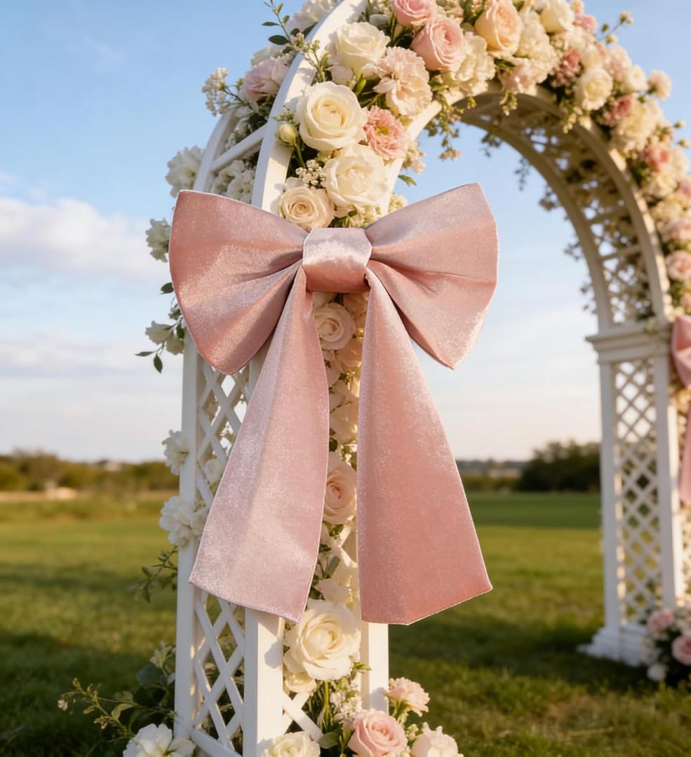 Pink Bow Decoration for for Coquette Room,Birthday Decor,Door and Window, 27.55 x 19.68 Inches