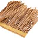 Thatch Roofing for Mexican Tiki Hut Grass - Tropical Paradise Tiki Bar Decor - Transform Your Outdoor Party with Grass Table Skirt & Wall Panels(Brown, 40 x 16 Inch)