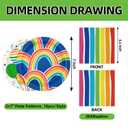 SIGALON 40pcs Rainbow Party Supplie,Rainbow Disposable Tableware,Used for Colorful Party Decoration,Include 20 dinner plates,20 Napkin