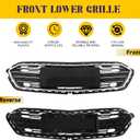 2PCS Front Upper Lower Bumper Grill Grille For Chevy Cruze 2016 2017 2018 (Cruze)