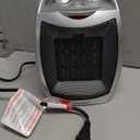 GiveBest Portable Electric Space Heater with Thermostat, 1500W/750W Safe and Quiet Ceramic Heater Fan, Heat Up 200 Square Feet for Office Room Desk Indoor Use, Silver