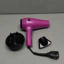 Conair Hair Dryer with Retractable Cord, 1875W Blow Dryer, 3 Heat Settings, 2 Speeds, Blow Dryer with Diffuser and Concentrator Attachments, Ionic + Tourmaline Technology, Pink