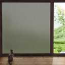 Amiya Frosted Window Privacy Film, Blackout Glass Window Film, Static Cling Removable Heat Blocking for Bathroom Shower Door 23.6x78.7 Inch, Grey