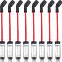 High Performance Spark Plug Wires Compatible with Chevy Silverado Suburban Avalanche for GMC Yukon Sierra V8 4.8L 5.3L 6.0L 6.2L 2000 2001 2002 2003 2004 2005 2006 2007 2008 2009