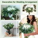 150 Pcs 5 Kinds Artificial Greenery Stems Mixed Artificial Eucalyptus Wedding Bouquet Bulk Fake Eucalyptus Stems Greenery Leaves for Vase Wedding Home Table Decor DIY Bouquets (Green)