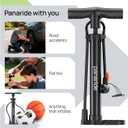 Bike Pump Floor, Advanced Bike Tire Inflator, Bicycle Hand Air Pump with Dual Presta and Schrader Valves, Handheld Pump, Suitable for Road and Mountain Bikes, Baby Stroller, Balls