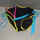 Blooming Jelly Women's Bikini Set Two Piece Swimsuit Triangle Top String Mid Rise Bottom Cheeky Bathing Suit XL